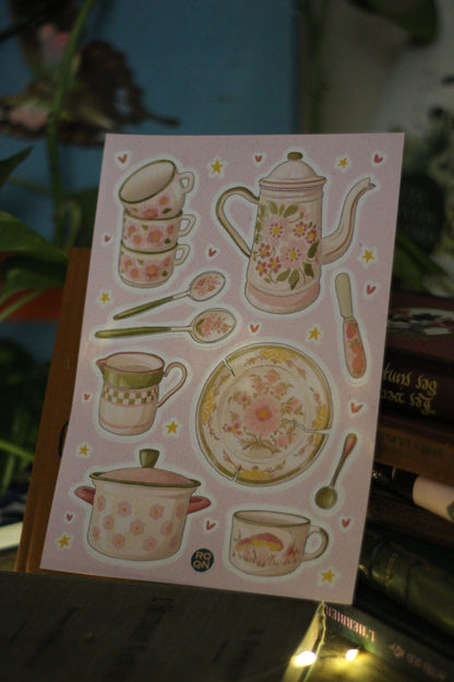 ❃ Planche de stickers vaisselle ❃