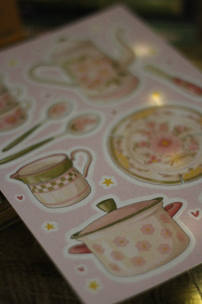 ❃ Planche de stickers vaisselle ❃