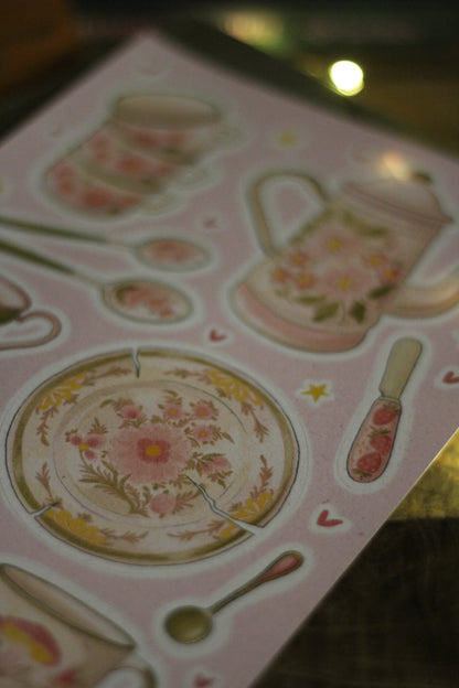 ❃ Planche de stickers vaisselle ❃