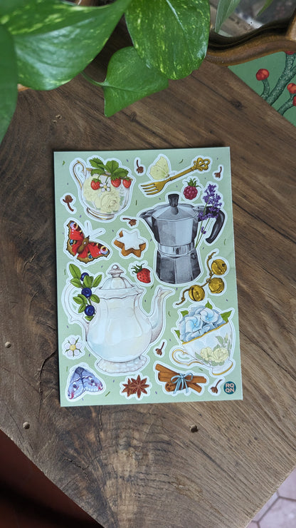 ❃ Planche de stickers Tea time ❃