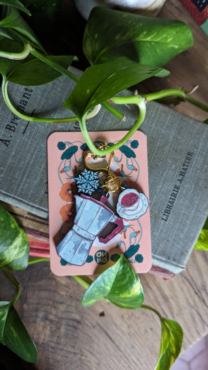 ✺ Porte-clé cafetière ✺